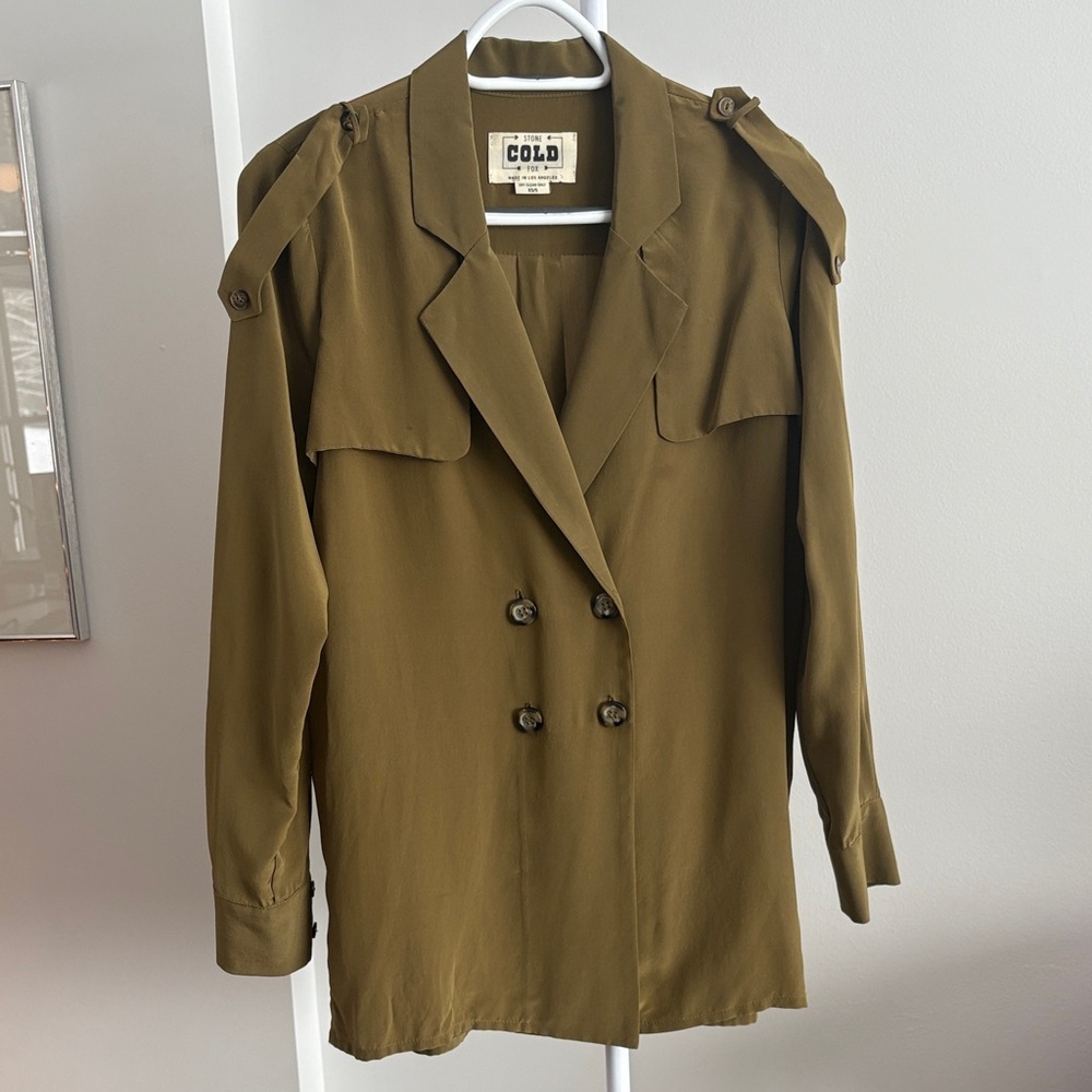 Stone Cold Fox Olive Double-Breasted Blouse